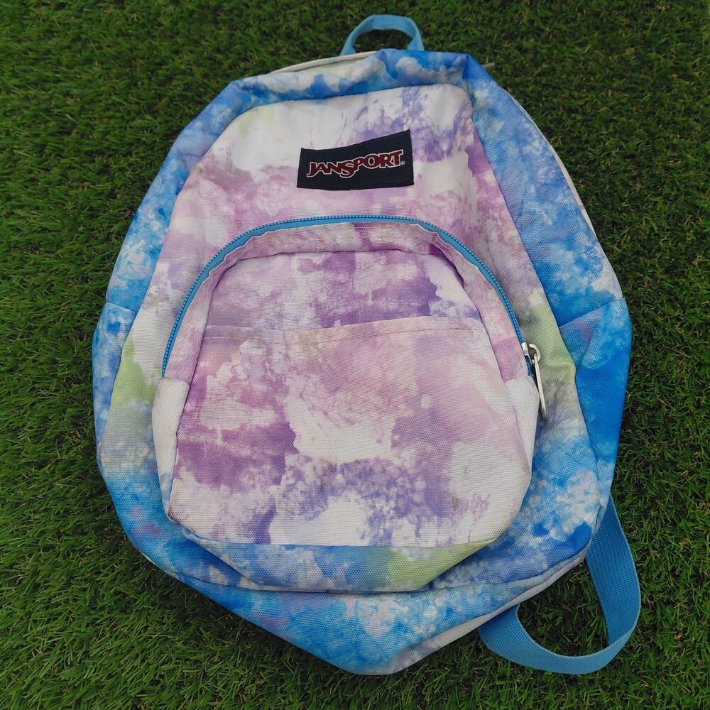 JanSport Women's Half Pint Mini Backpack Pastel Blue And Purple